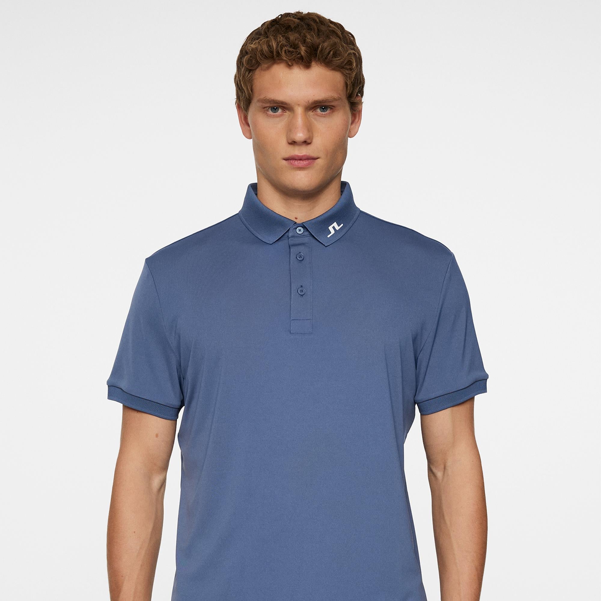 J Lindeberg KV Mens Golf Polo Shirt Vintage Indigo